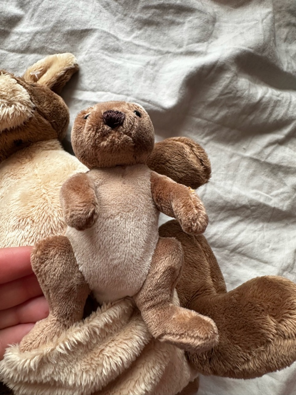 Plush Kangaroo with Joey - Soft Brown Stuffed Animal

l - Picture 5 of 9
